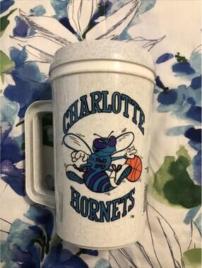 1994 Charlotte Hornets Super Thermo 22 Oz Insulated Beverage Travel Mug